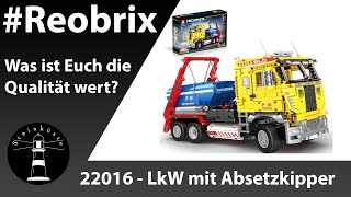 Kann Reobrix mit LEGO® Technik mithalten? - Reobrix 22016 - Skip Loading Truck - Absetzkipper