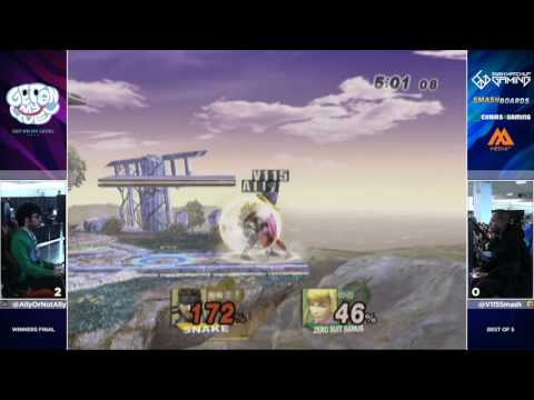 Ally (Snake) vs V115 (Zero Suit Samus) - GOML2016 - Brawl WF
