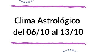 CLIMA ASTROLÓGICO