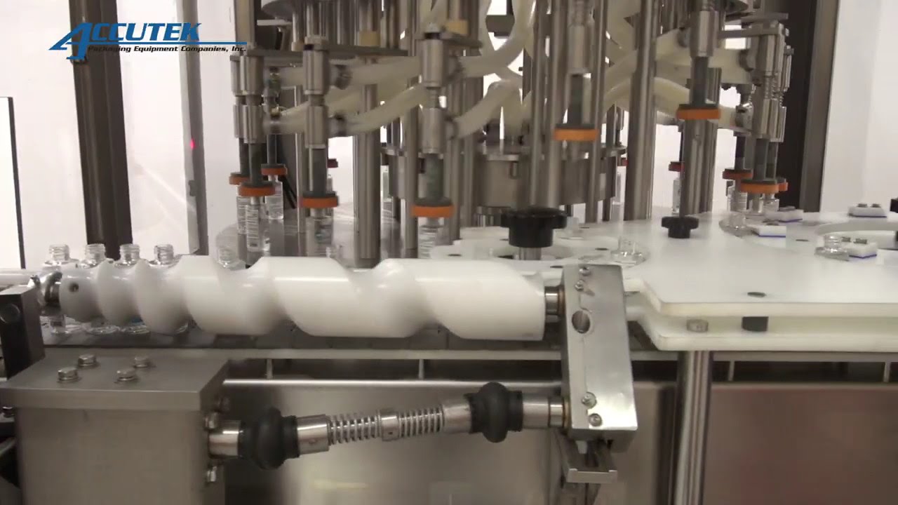 Rotary Overflow Filling Machine - Liquid Filling Machine - Accutek Packaging Equipment Company