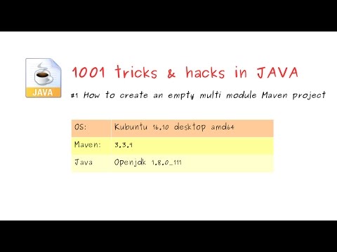 #1 How to create an empty multi module Maven project
