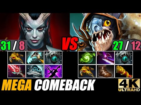 Physical Queen Of Pain 31 Kills Unstoppable VS Slark Epic Battle Fight Pro Rank Dota 2