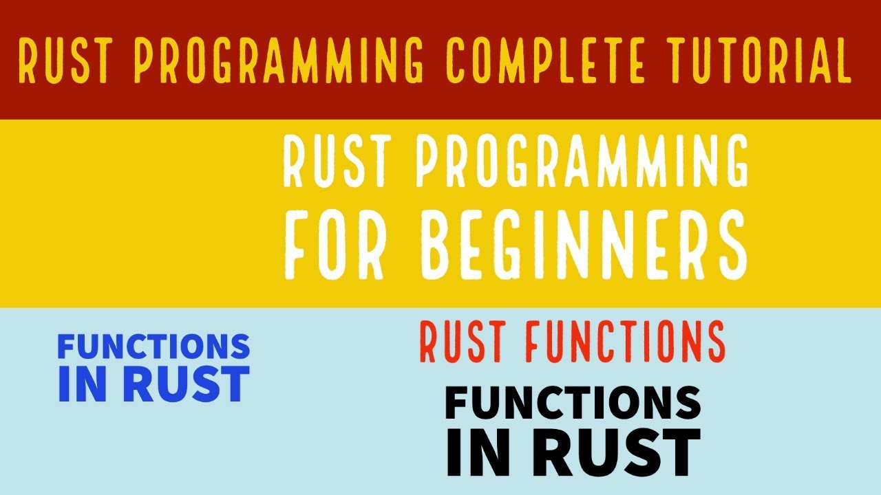 Rust Programming Complete Tutorial For Beginners|Functions In Rust|Part:10