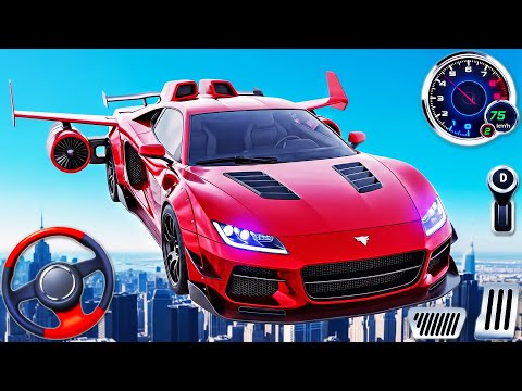 Flight Car Adventure Simulator - Car Stunts Tracks Racing 3D - Android GamePlay