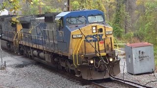 preview picture of video 'CSX Q217 Heading Into Avalon, Patapsco Valley State Park'