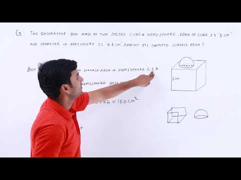 Surface area of Combination of Solids Problem 2