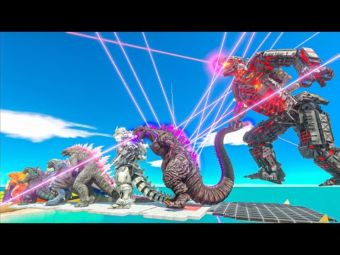 Evolution of NEW Mechagodzilla 2021 Size Comparison vs Team King Ghidorah x Shimo + Kong - ARBS