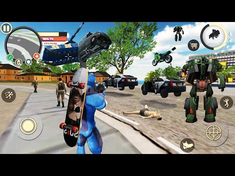 Rope Hero Vice Town (New flying gun Gravigun Review) | Games Kon | Rope hero Funny Gameplay