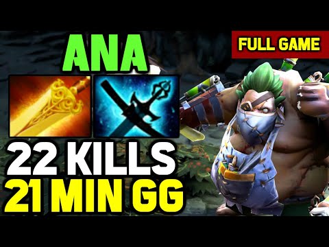 OMG! Ana MID Pudge RADIANCE BUILD Ownage 22 Kills in 21 minutes