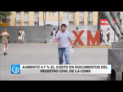 Aumentó 47 % el costo en documentos del registro civil de la CDMX