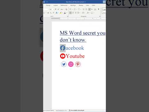 how to insert social media icons in MS Word