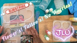Resin Project - How to put Flowers & Tattoo's in Resin! No Worries!🌺🦋🪨