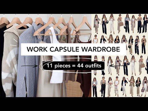 11 Pieces = 44 Outfits SPRING WORK CAPSULE WARDROBE