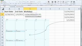 Download the video "Excel NETWORKDAYS Function"