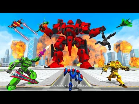 Car Game Red Mirage Multiple Transformation Jet Robot Car Game 2020 - Android Gameplay