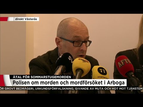 Arbogamordet: Förundersökningsledare håller presskonferens - Nyheterna (TV4)