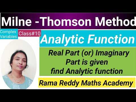 JNTUH LTNM UNIT-4 R18 | Finding analytical function by Milne thomson Method |AnalyticalFunction IMP