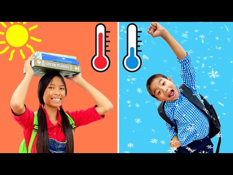 Hot vs Cold School Story for Kids with Wendy and Eric