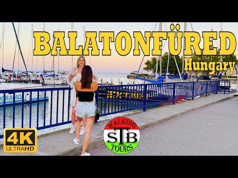 Balatonfüred 🇭🇺 Hungary 4K 2022 Summer time walking tours [39 min]