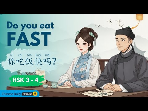 HSK 3 - 4| 慢慢吃,对身体好!Why You Should Eat Slowly – Daily Chinese Podcast