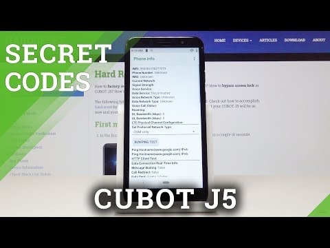 Secret Codes CUBOT J5 - Test Menu / Hidden Modes