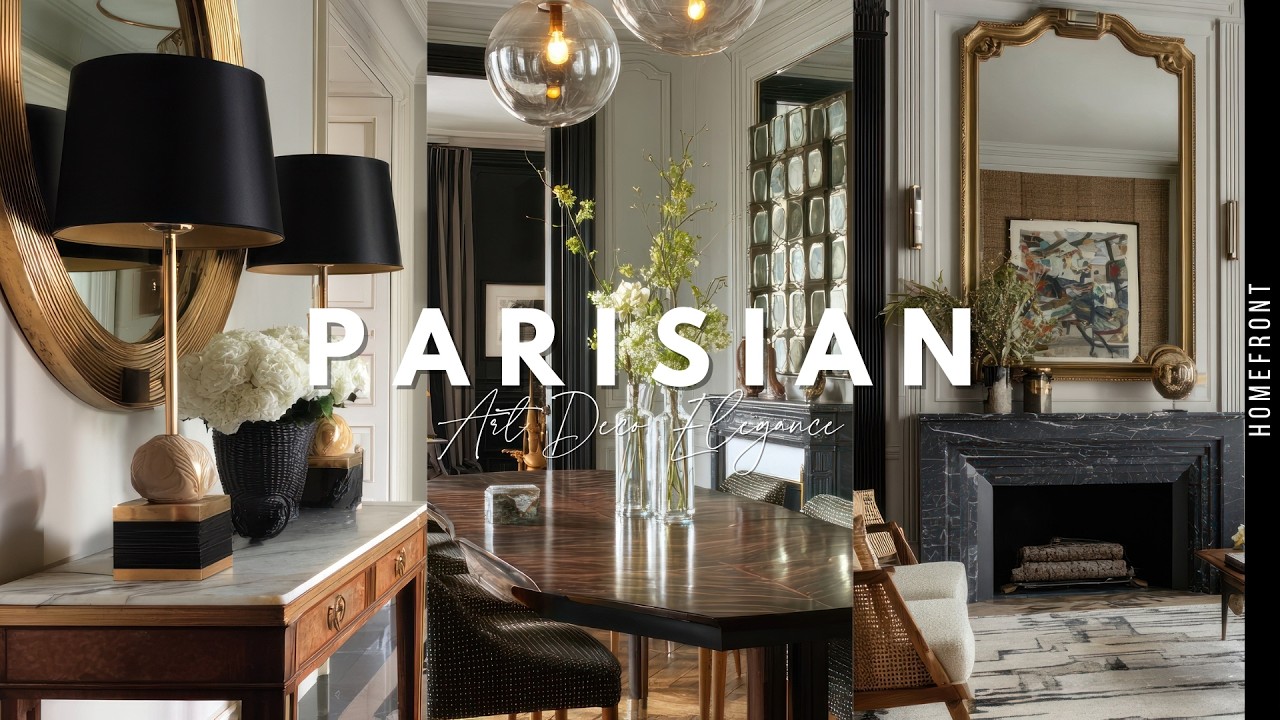 Timeless Parisian Interior Design | Small Apartment Luxury with Art Deco Elegance