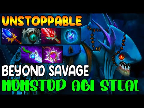 EPIC BEYOND SAVAGE - INTENSE CARRY SLARK - NONSTOP AGILITY STEAL - UNSTOPPABLE - DOTA 2 GAMEPLAY