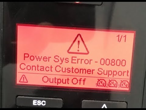 Аварийный запуск при Power Sys Error - 00800