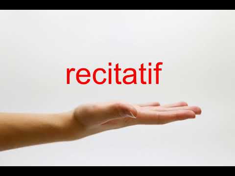 How to Pronounce recitatif - American English