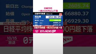 Download lagu 【速報】日経平均一時2500円以上下落  アメリカ半導体株安が波及  #shorts mp3