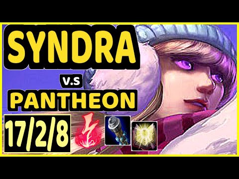 GRACE (SYNDRA) vs PANTHEON - 17/2/8 KDA MID CHALLENGER GAMEPLAY - KR