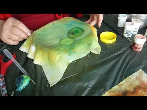 Brusho Inks on Fabric