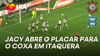 GOL DO CORITIBA!  JACY SOBE MAIS QUE TODO MUNDO E ABRE O PLACAR CONTRA O CORINTHIANS