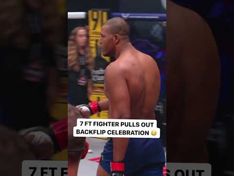 Big man. Big KO. BIG backflip 😱 Renan Ferreira doing it all!