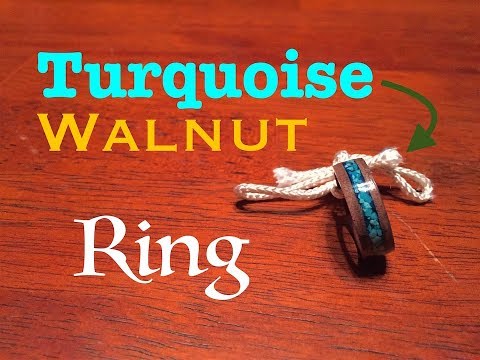 How to make a Walnut and Turquoise Ring!
