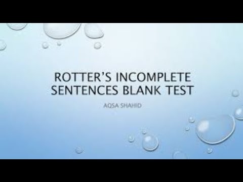 Rotter Incomplete Sentences Blank Test Risb Explained Complete Guide