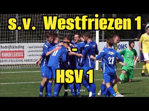 s.v. Westfriezen 1 -  HSV 1 in blauw tenue. (Heiloo)