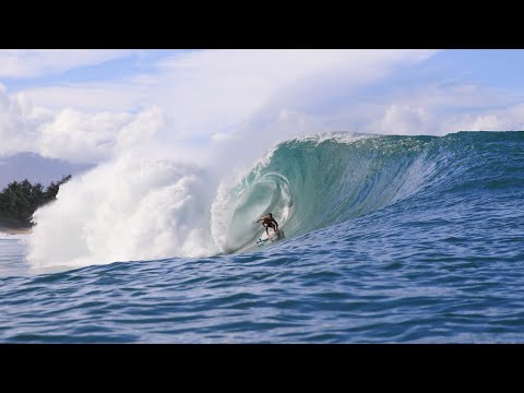 Zeke Lau, Mark Healey, Nathan Florence at Pipeline, Hawaii