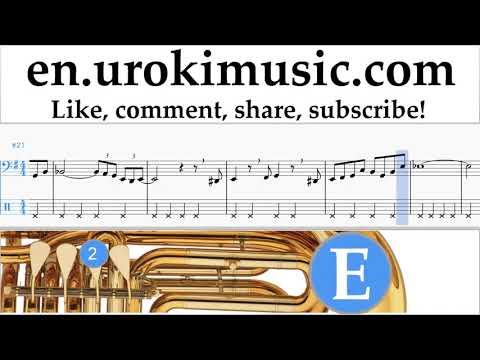How to Play Tuba The Pink Panther - Theme Song Tabs Part#2 um-i352