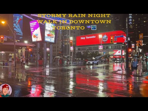 LIVE NIGHT WALK IN DOWNTOWN TORONTO 🌃 #torontolive