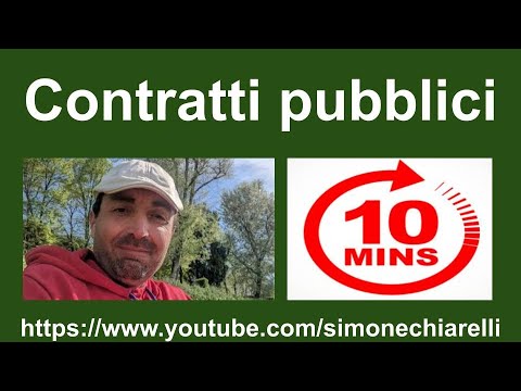 Fast Law: Simone Chiarelli explains all public contracts (procurement) in 10 minutes.