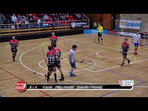 Sestřih 25. kola Tipsport Superligy: TJ Znojmo LAUFEN CZ - FAT PIPE FLORBAL CHODOV 25. 2. 2018