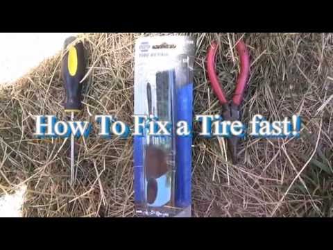 How to fix a flat fast using tire plugs