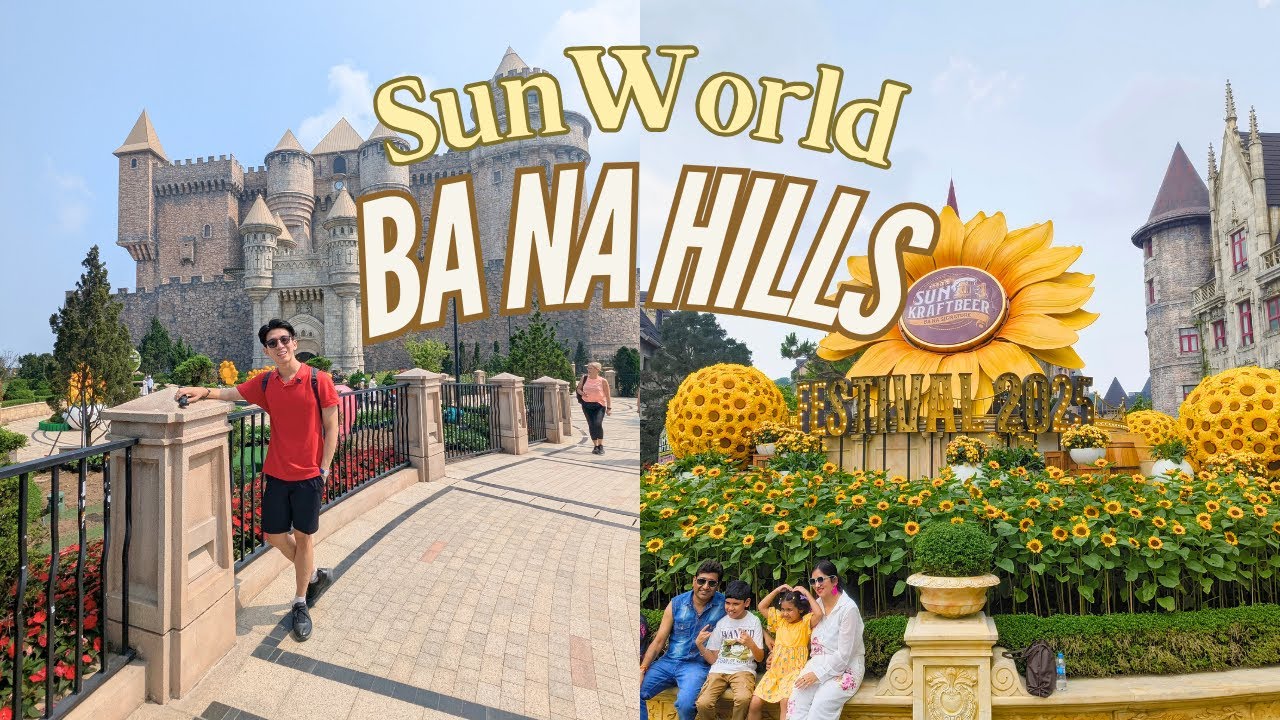 A tourist embarks on a journey to Sun World Bana Hills.