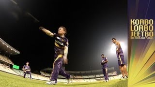 KKR TARGET PRACTICE: Morgan, Sangwan & Balaji training contest