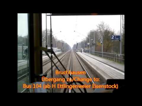 Stadtbahn Karlsruhe Linie S31 Odenheim-Forbach, Teil 4/7 Karlsruhe Hbf-Muggensturm