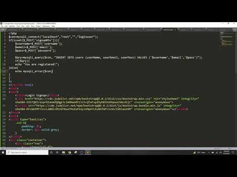 16. P-3 Login/signup in HTML, Bootstrap, PHP, Mysql  - Web Programming Practice