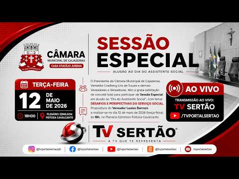 SESSÃO ESPECIAL AO VIVO | Câmara de Cajazeiras debate desafios do Serviço Social