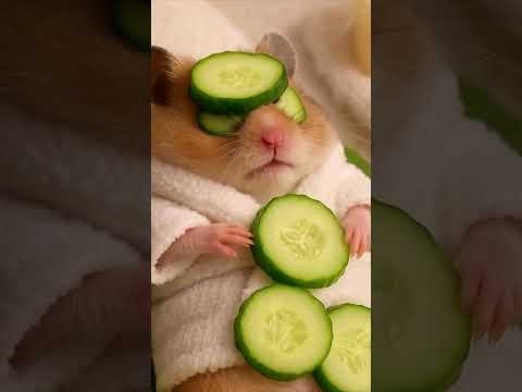 Nibbles’ Cucumber Spa... Turns into a Nightmare?! 🐹🥒💤