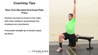 286. Rear Foot Elevated Overhead Plate Press